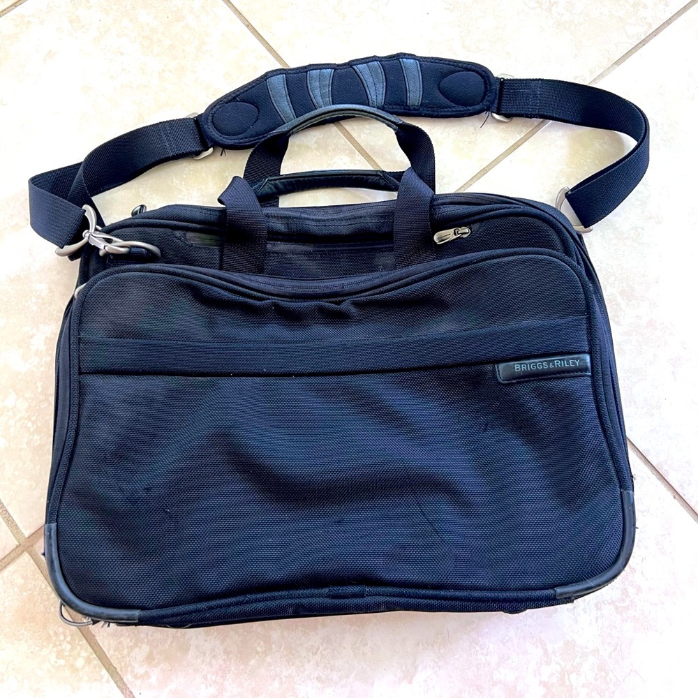 Briggs & Riley Organized Computer Brief Bag, Black, Unisex